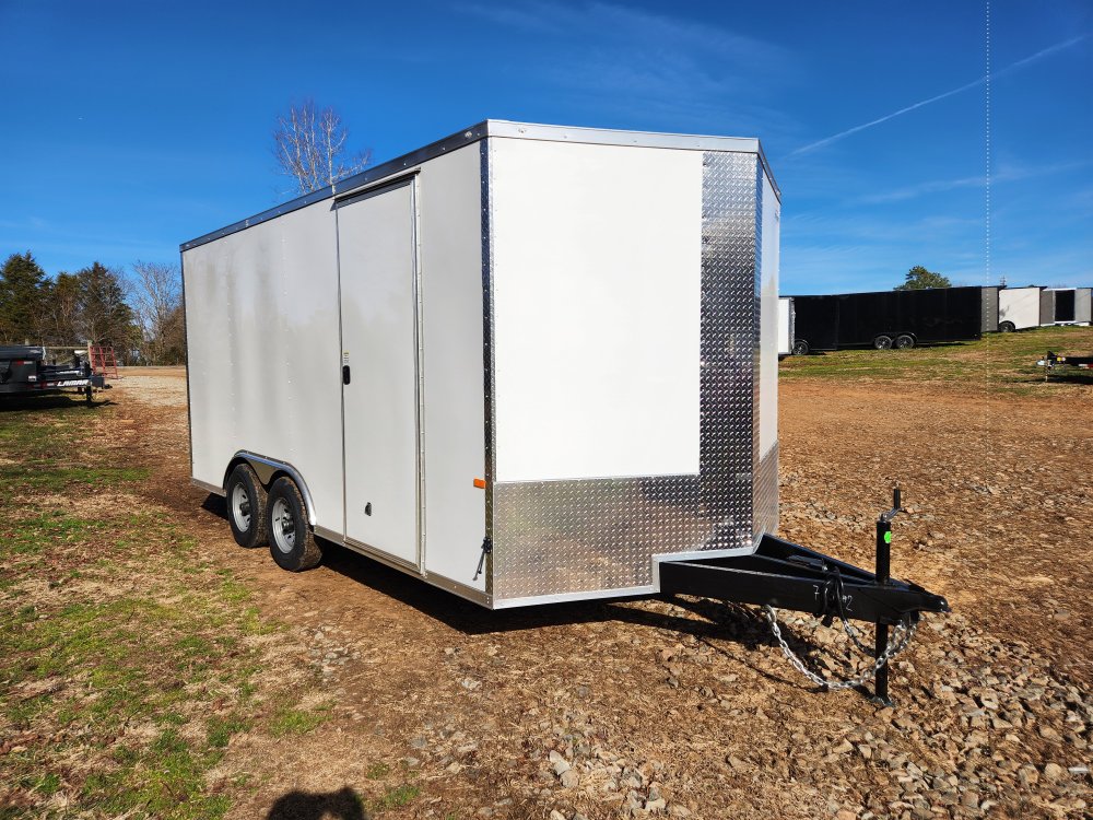 2026 Rock Solid 8.5x16 10k Enclosed w/ Polycore Metal Upgrade, Extended Tongue and 7' Interior