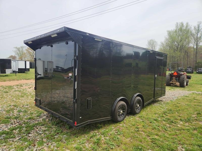 2026 Rock Solid Cargo 8.5x20 10k Enclosed w/ Blackout Package, Escape Door, Polycore Metal, Semi-Scr