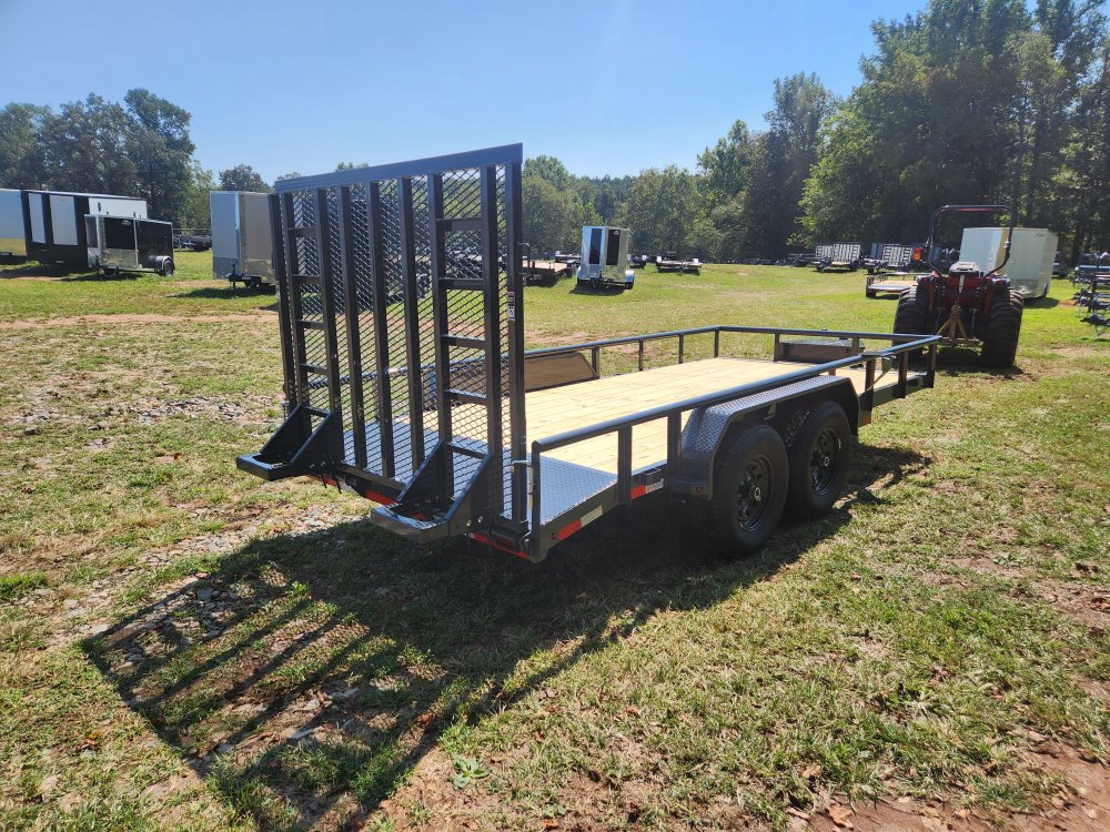 2026 Lamar 83x16 10k Utility w/ Toolbox, Pipe Top Rail and 5' HD Gate