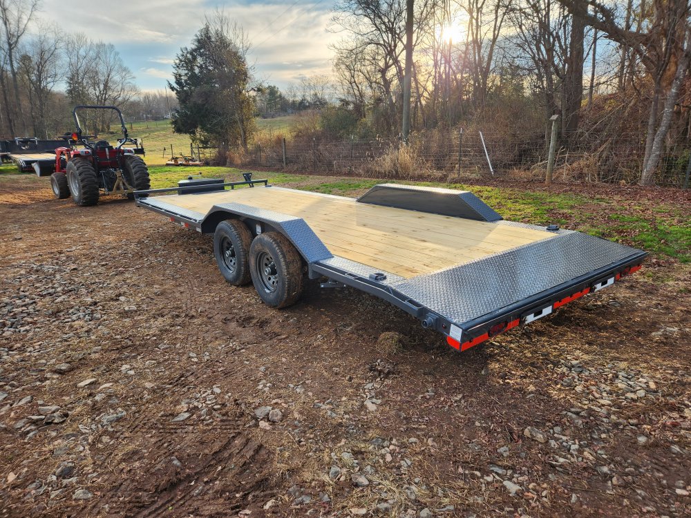2026 Lamar 102x22 10k Car Hauler w/ Drive-Over Fenders, Toolbox, Winch Plate and Rear Support Stands