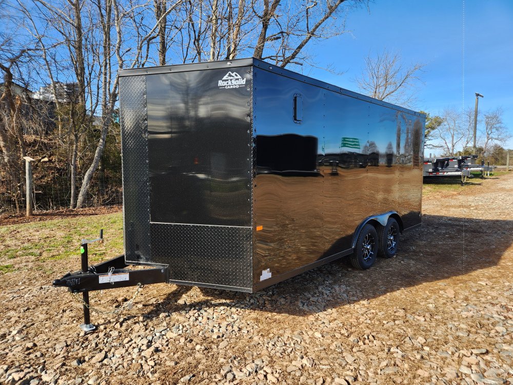 2026 Rock Solid Cargo 8.5x16 7k Enclosed w/ Blackout Special Package, Semi-Screwless Upgrade, Polyco