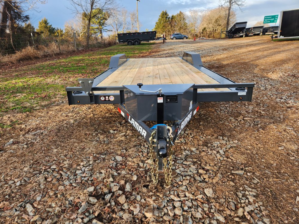 2026 Lamar 102x22 10k Car Hauler w/ Drive-Over Fenders, Toolbox, Winch Plate and Rear Support Stands