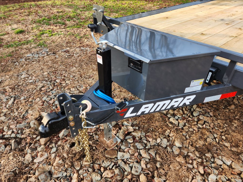 2026 Lamar 102x22 10k Car Hauler w/ Drive-Over Fenders, Toolbox, Winch Plate and Rear Support Stands