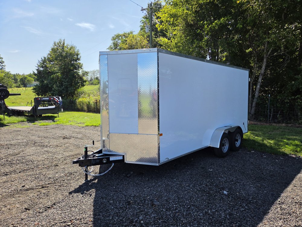 2027 Rock Solid Cargo 7x16 10k Enclosed w/ Barn Doors, 7' Interior Height, Polycore Upgrade and Semi