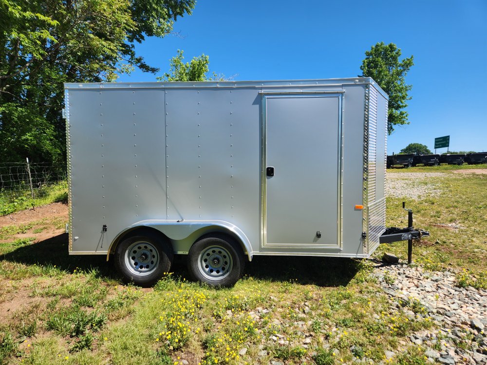 2025 Rock Solid Cargo 7x12 7k Enclosed w/ Polycore (.080) Metal, 6' 6" Interior Height and Barn Door