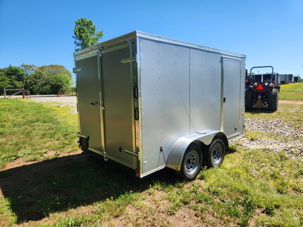 2025 Rock Solid Cargo 7x12 7k Enclosed w/ Polycore (.080) Metal, 6' 6" Interior Height and Barn Door