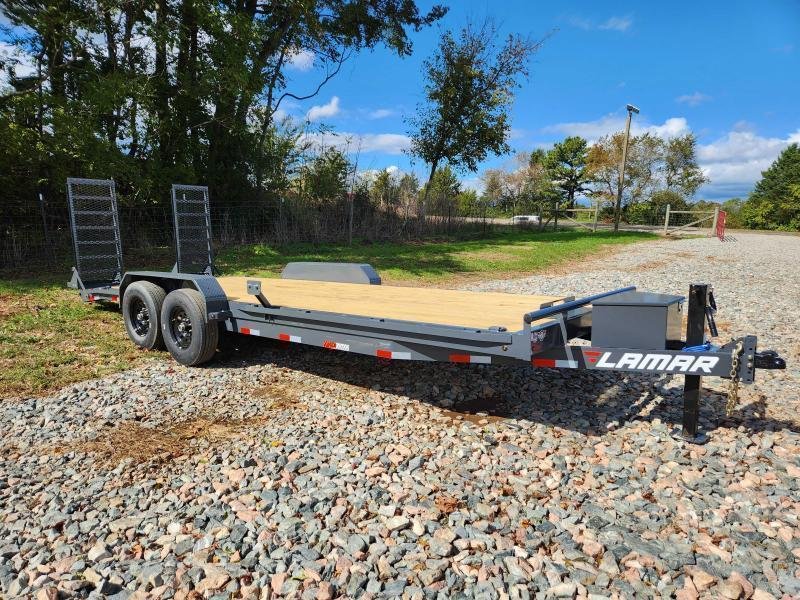 2025 Lamar Trailers 83x20 14k Equipment Hauler W/ Toolbox, Winch Plate and Stand-Up Ramps