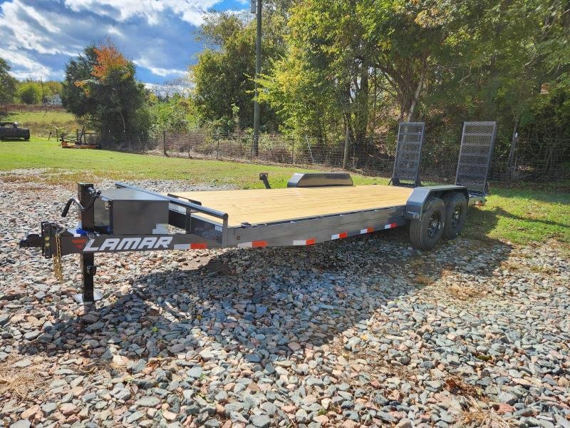 2025 Lamar Trailers 83x20 14k Equipment Hauler W/ Toolbox, Winch Plate and Stand-Up Ramps
