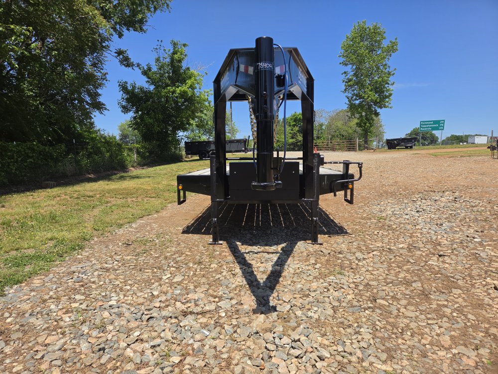 2026 Behnke 102x25 20k Gooseneck Deckover w/ Oak Deck, Flip Over Ramps and Center Flip-Up Beavertail
