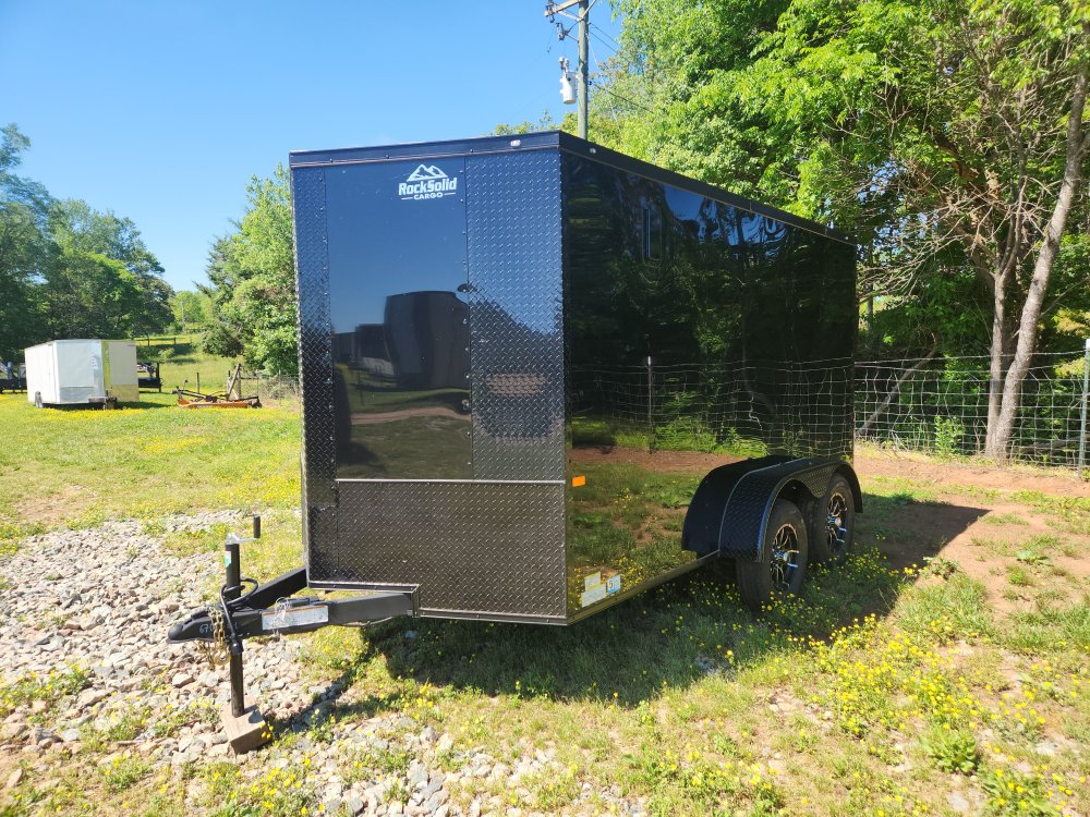 2025 Rock Solid Cargo 7x12 7k Enclosed w/ Blackout Special Package, Polycore Metal and Semi-Screwles