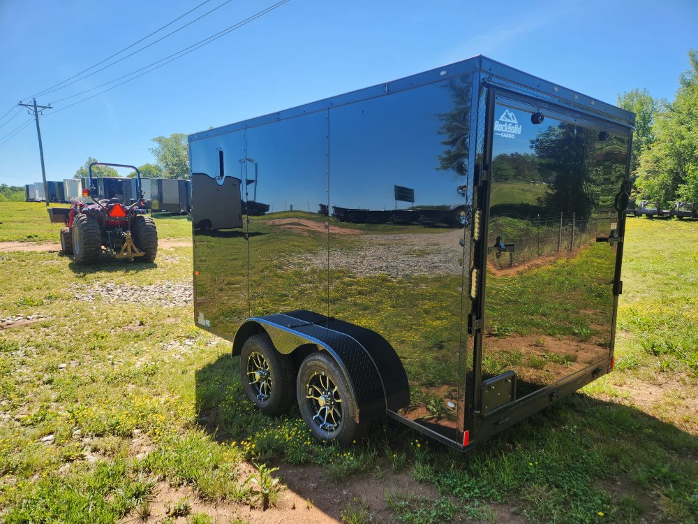 2025 Rock Solid Cargo 7x12 7k Enclosed w/ Blackout Special Package, Polycore Metal and Semi-Screwles