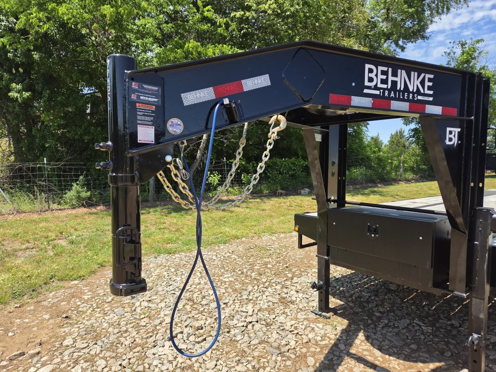 2026 Behnke 102x30 20k Gooseneck Deckover w/ Oak Deck, Flip Over Ramps and Center Flip-Up Beavertail
