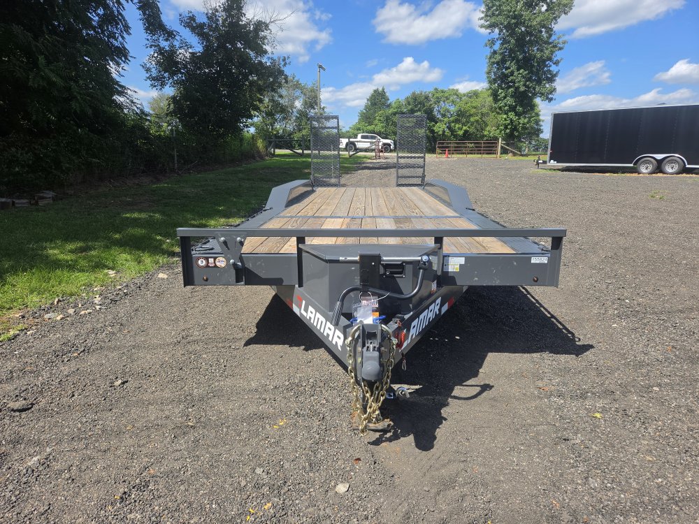 2027 Lamar 102x24 21k Equipment Hauler w/ Oil Bath Upgrade, 16 Ply Upgrade, Toolbox, Winch Plate and