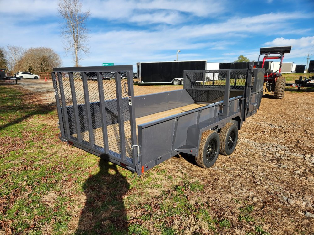 2026 Lamar 83x16 7k Utility w/ 24" Solid Sides, Tool Cage, Fuel Can Rack, Water Cooler Rack and Trim