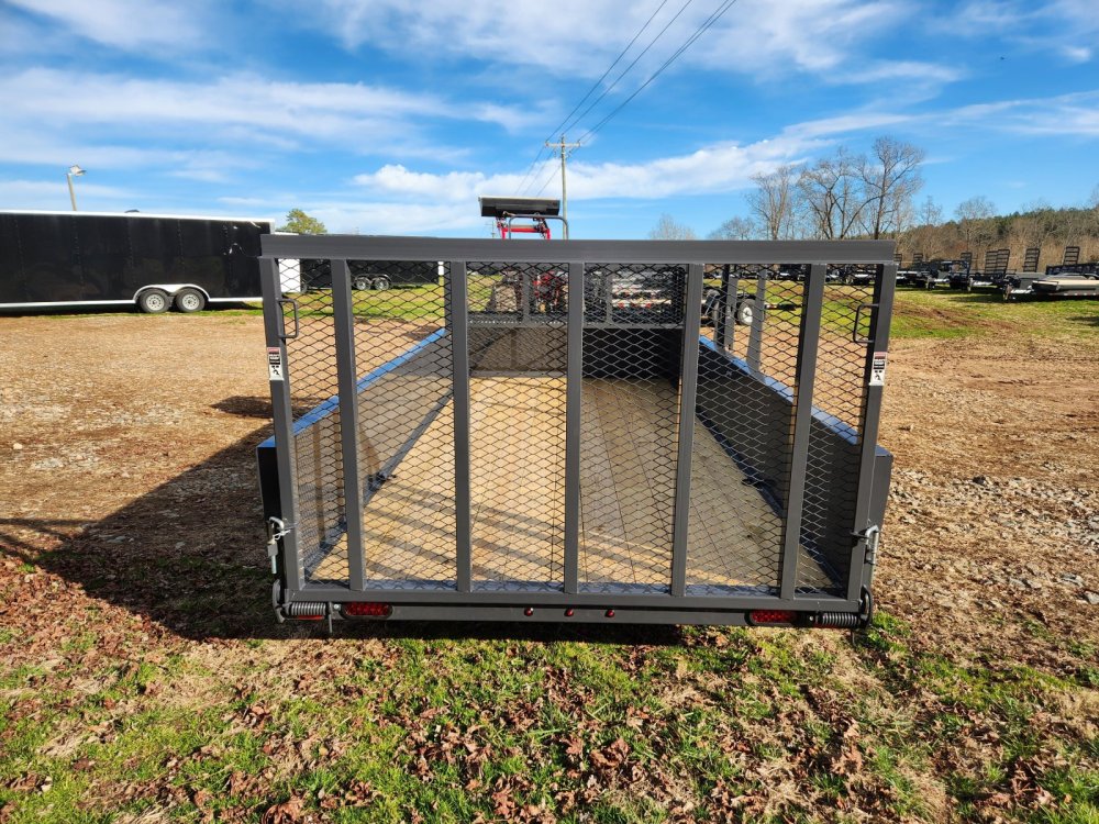 2026 Lamar 83x16 7k Utility w/ 24" Solid Sides, Tool Cage, Fuel Can Rack, Water Cooler Rack and Trim