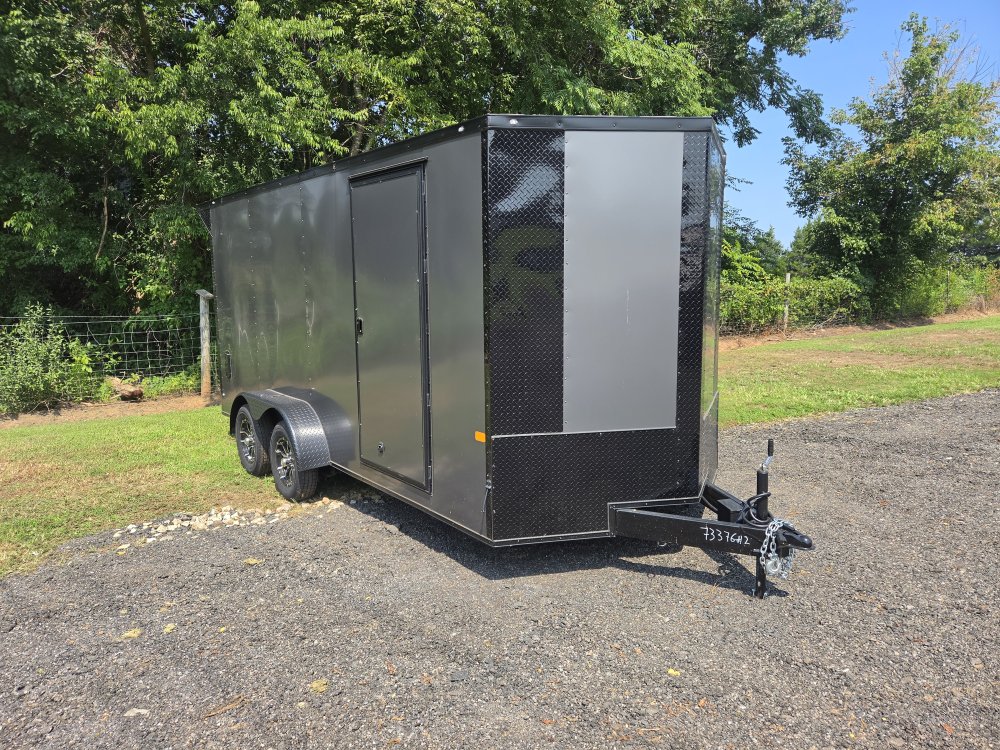 2026 Rock Solid Cargo 7x16 7k Enclosed w/ Blackout Special Package, (.080) Polycore Metal Upgrade, S