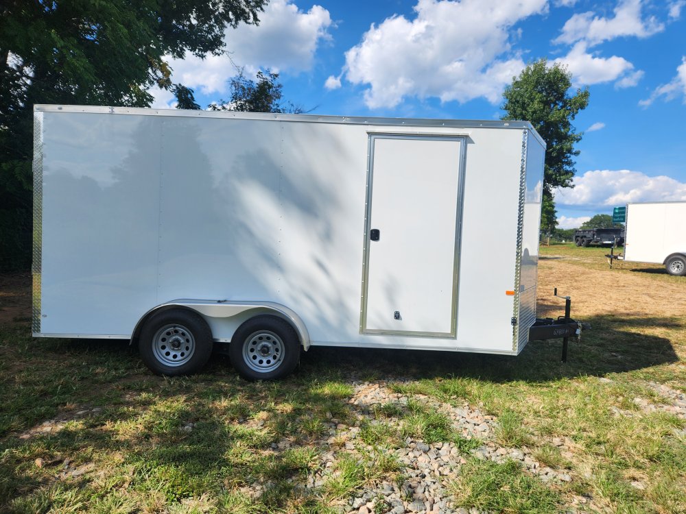 2025 Rock Solid Cargo 7x16 7k Enclosed w/ Polycore Upgrade, Semi-Screwless Upgrade and 7' Interior H