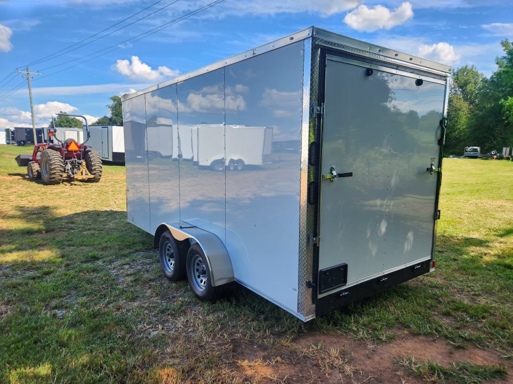2025 Rock Solid Cargo 7x16 7k Enclosed w/ Polycore Upgrade, Semi-Screwless Upgrade and 7' Interior H