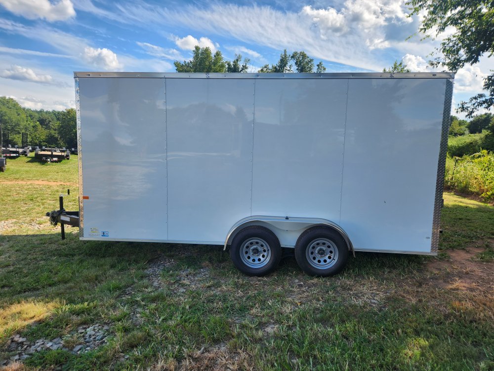 2025 Rock Solid Cargo 7x16 7k Enclosed w/ Polycore Upgrade, Semi-Screwless Upgrade and 7' Interior H
