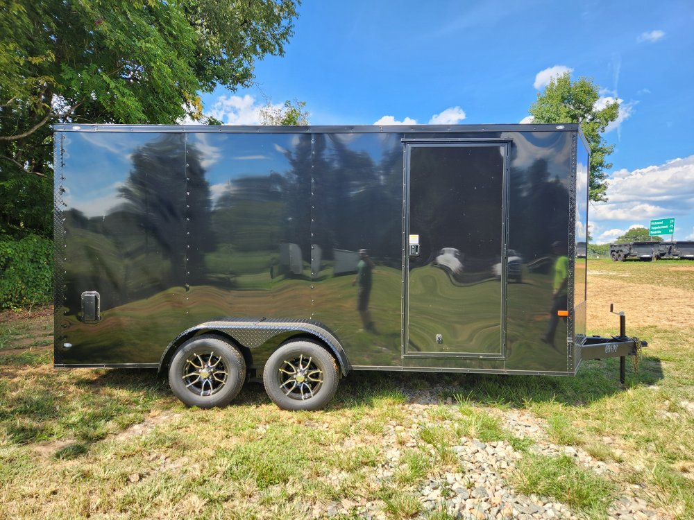 2026 Rock Solid Cargo 7x16 7k Enclosed w/ 7' Interior Height, Blackout Special Package, (.080) Polyc