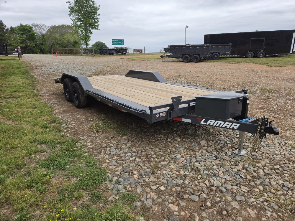 2026 Lamar Trailers 102x20 10k Car Hauler w/ Toolbox, Winch Plate and Drive-Over Fenders