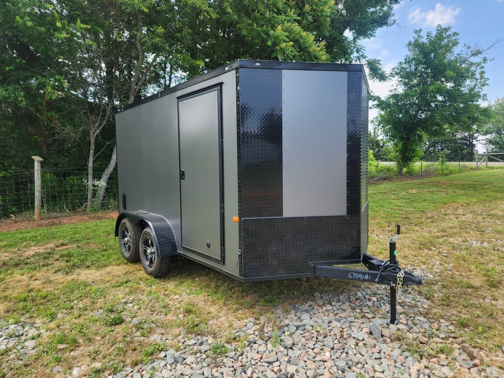 2025 Rock Solid Cargo 7x12 7k Enclosed w/ Blackout Package, Polycore Metal, 6'6" Interior Height and