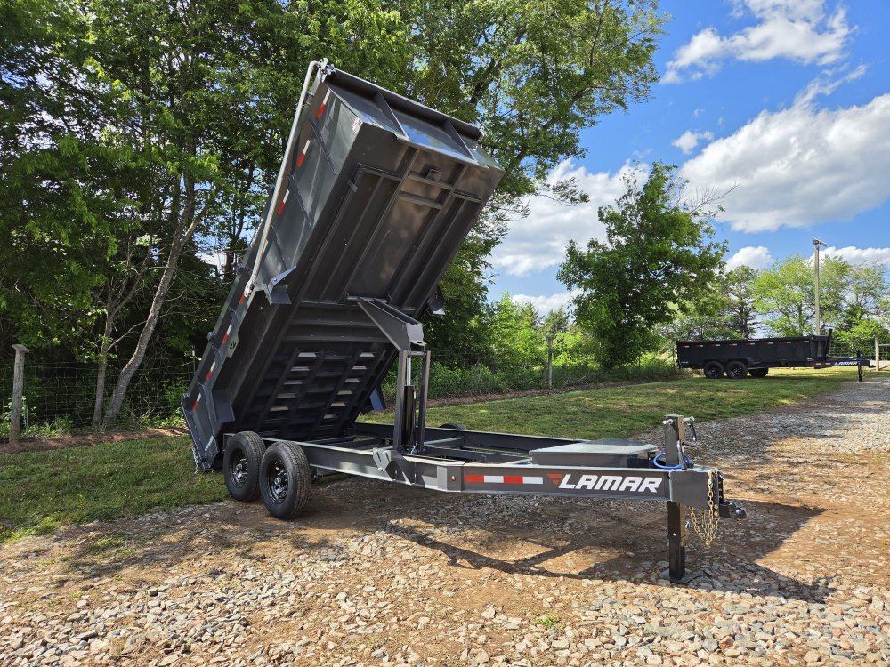 2026 Lamar 7x16 14k Dump w/ Upgraded Tarp and 36" Sides