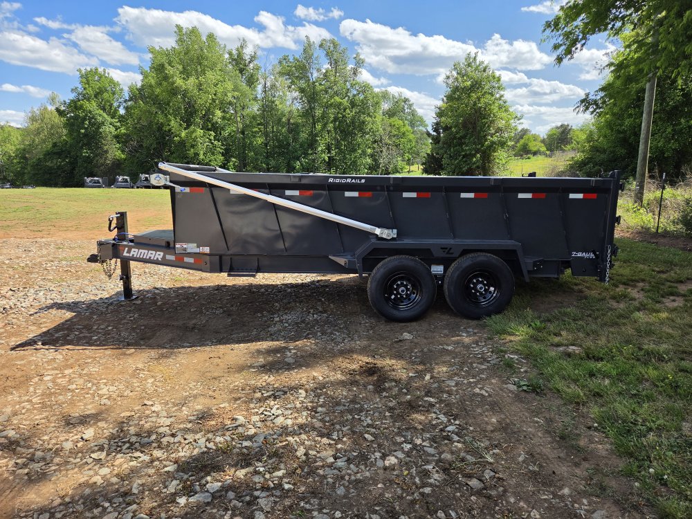 2026 Lamar 7x16 14k Dump w/ Upgraded Tarp and 36" Sides