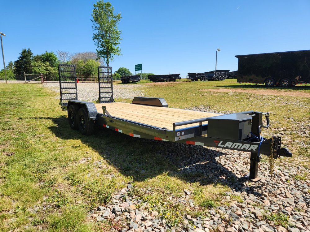 2025 Lamar Trailers 83x20 14k Equipment Hauler W/ Toolbox and Stand-Up Ramps