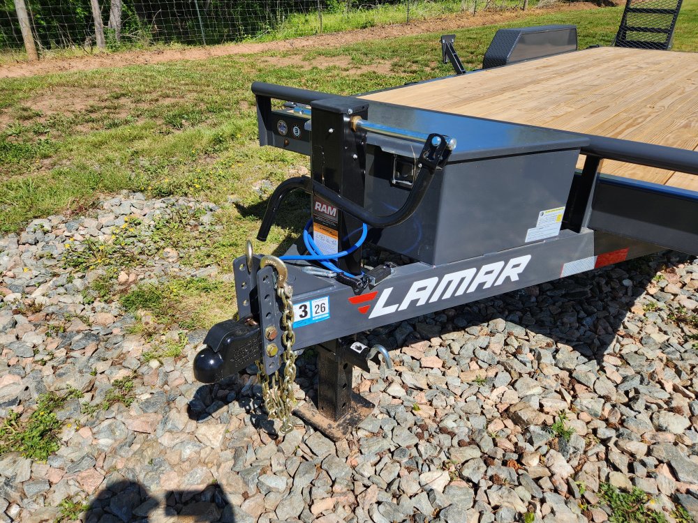 2025 Lamar Trailers 83x20 14k Equipment Hauler W/ Toolbox and Stand-Up Ramps