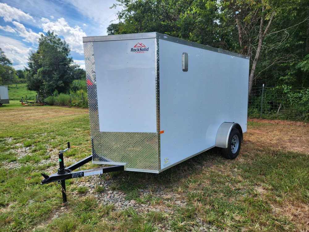 2026 Rock Solid Cargo 6x12 Single Axle Enclosed w/ Polycore Upgrade and Side Vents