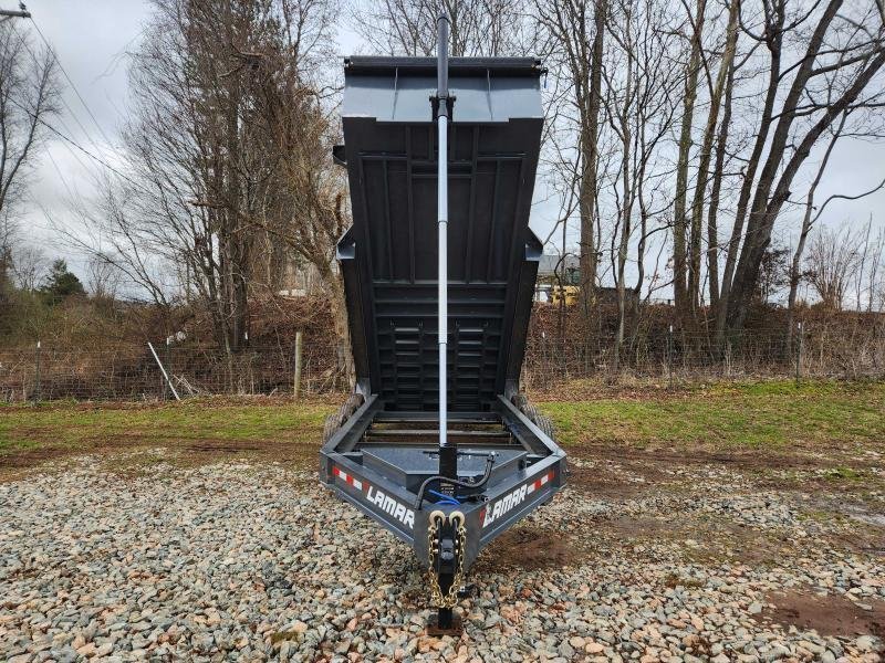 2026 Lamar Trailers 7x16 21k Telescopic Dump w/ Upgraded Tires, Wireless Remote, Solar Charger, 2 Ba