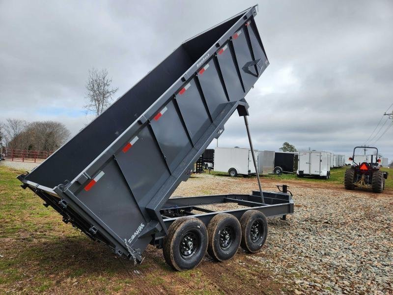 2026 Lamar Trailers 7x16 21k Telescopic Dump w/ Upgraded Tires, Wireless Remote, Solar Charger, 2 Ba