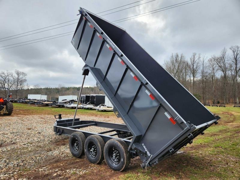 2026 Lamar Trailers 7x16 21k Telescopic Dump w/ Upgraded Tires, Wireless Remote, Solar Charger, 2 Ba