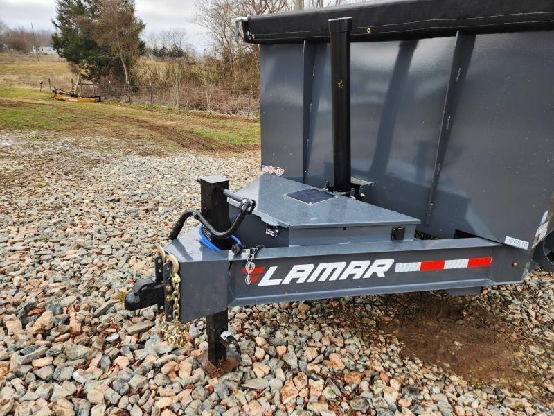 2026 Lamar Trailers 7x16 21k Telescopic Dump w/ Upgraded Tires, Wireless Remote, Solar Charger, 2 Ba