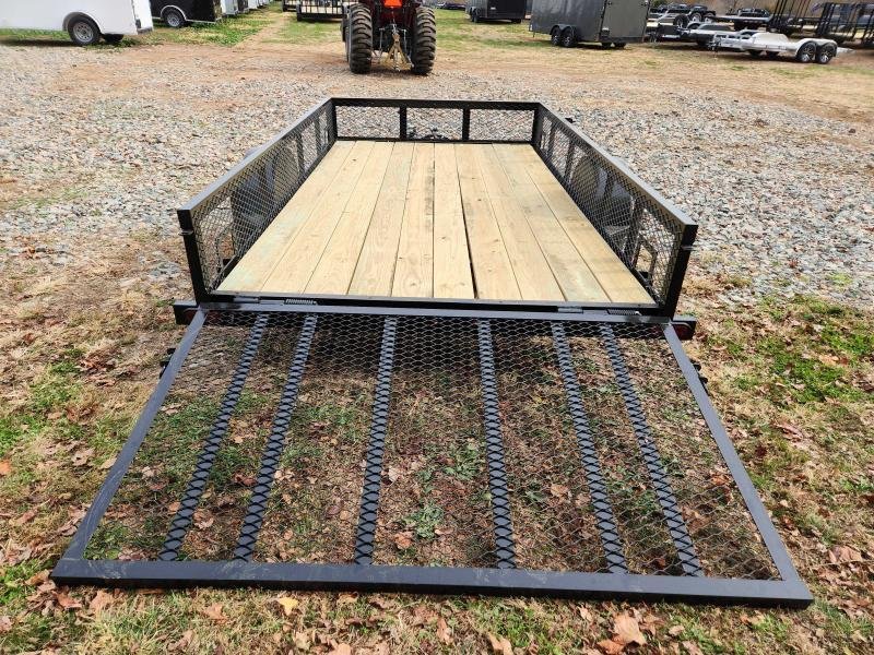 2025 Caliber 78x12 Single Axle Utility w/ 1' Mesh Sides