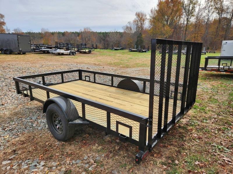 2025 Caliber 78x12 Single Axle Utility w/ 1' Mesh Sides