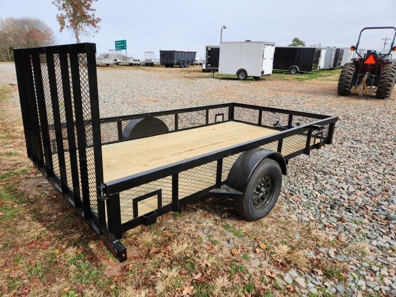 2025 Caliber 78x12 Single Axle Utility w/ 1' Mesh Sides