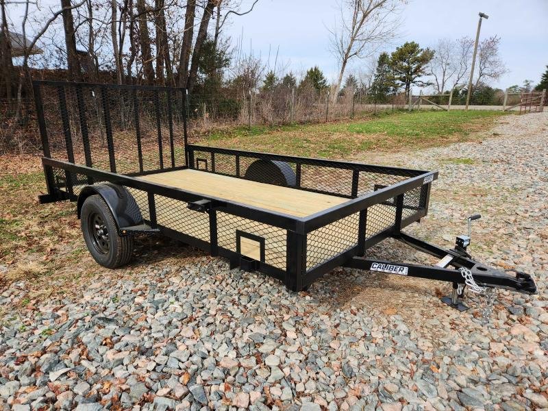 2025 Caliber 78x12 Single Axle Utility w/ 1' Mesh Sides