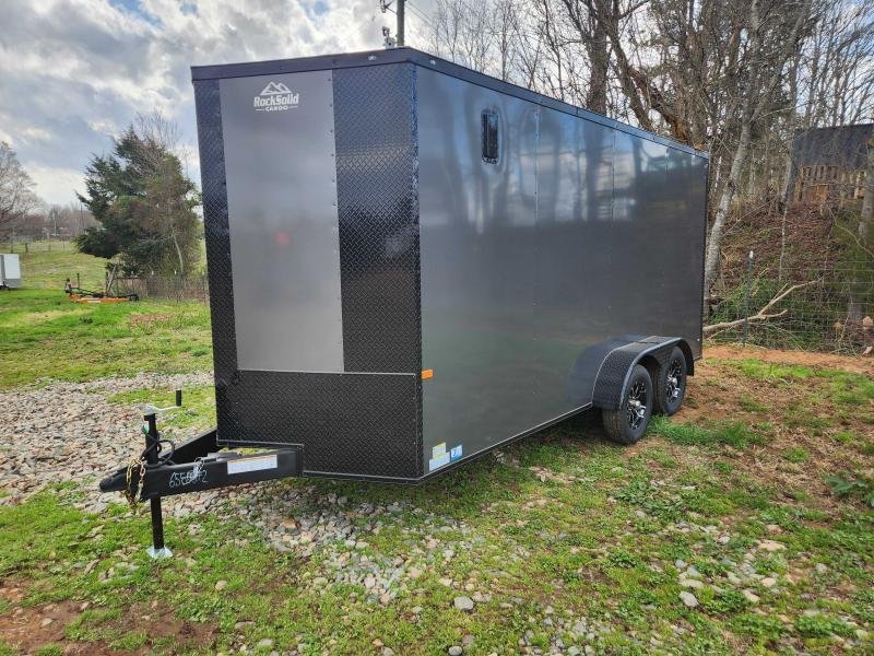 2026 Rock Solid Cargo 7x16 7k Enclosed w/ Blackout Special Package, 7' Interior Height, (.080) Polyc