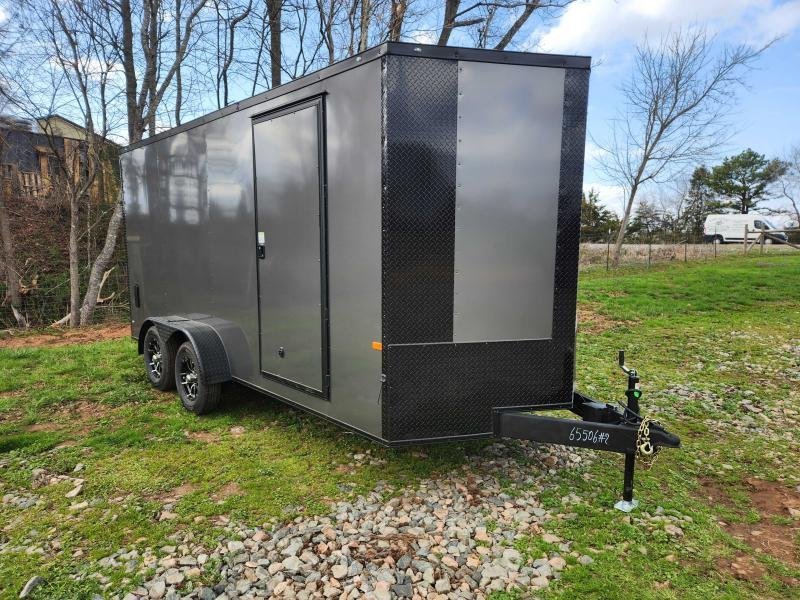 2026 Rock Solid Cargo 7x16 7k Enclosed w/ Blackout Special Package, 7' Interior Height, (.080) Polyc