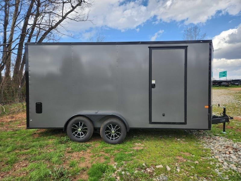 2026 Rock Solid Cargo 7x16 7k Enclosed w/ Blackout Special Package, 7' Interior Height, (.080) Polyc