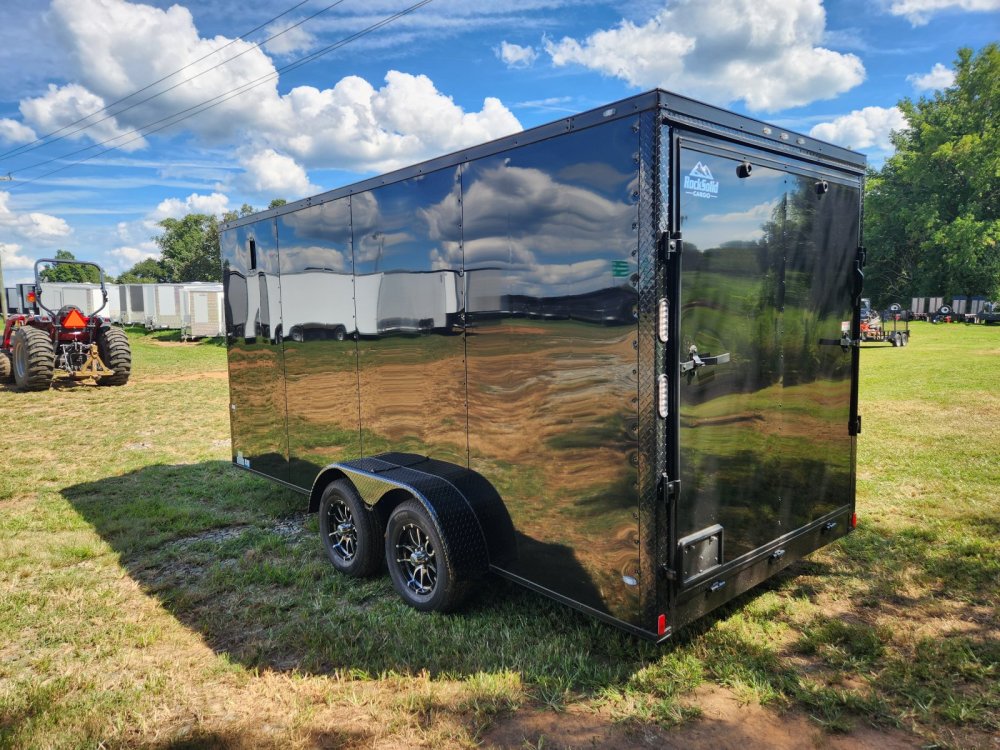 2026 Rock Solid Cargo 7x16 7k Enclosed w/ 7' Interior Height, Blackout Special Package, (.080) Polyc