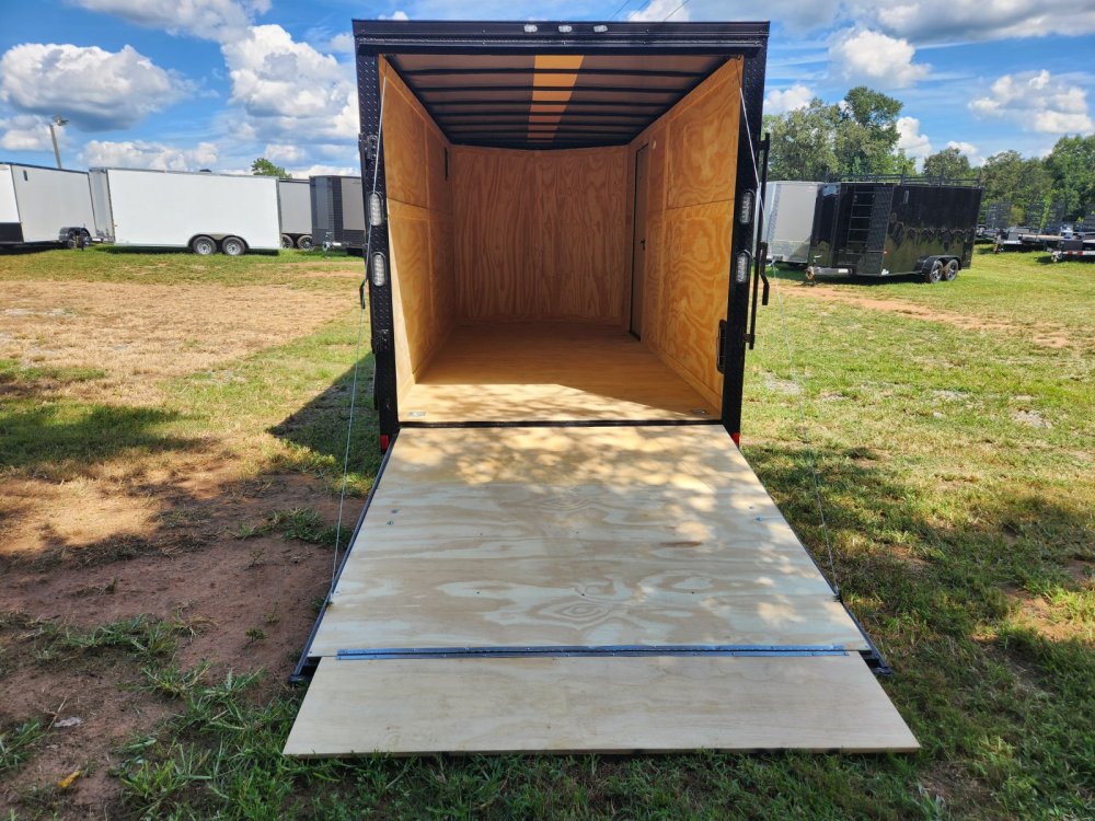2026 Rock Solid Cargo 7x16 7k Enclosed w/ 7' Interior Height, Blackout Special Package, (.080) Polyc