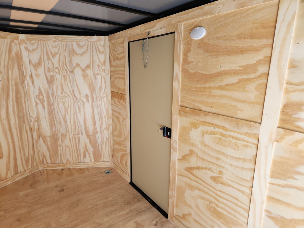 2026 Rock Solid Cargo 7x16 7k Enclosed w/ 7' Interior Height, Blackout Special Package, (.080) Polyc