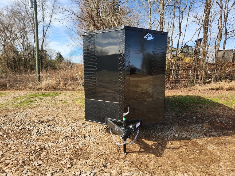 2026 Rock Solid Cargo 7x16 7k Enclosed w/ 7' Interior Height, Blackout Special Package, (.080) Polyc