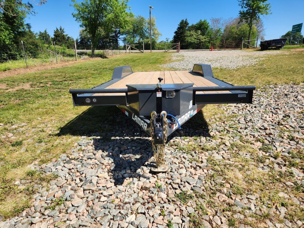 2026 Lamar Trailers 102x20 10k Car Hauler w/ Toolbox, Winch Plate and Drive-Over Fenders