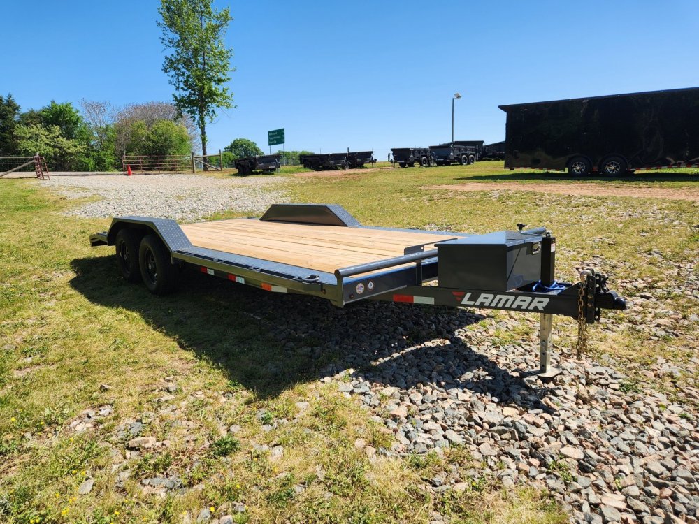 2026 Lamar Trailers 102x20 10k Car Hauler w/ Toolbox, Winch Plate and Drive-Over Fenders
