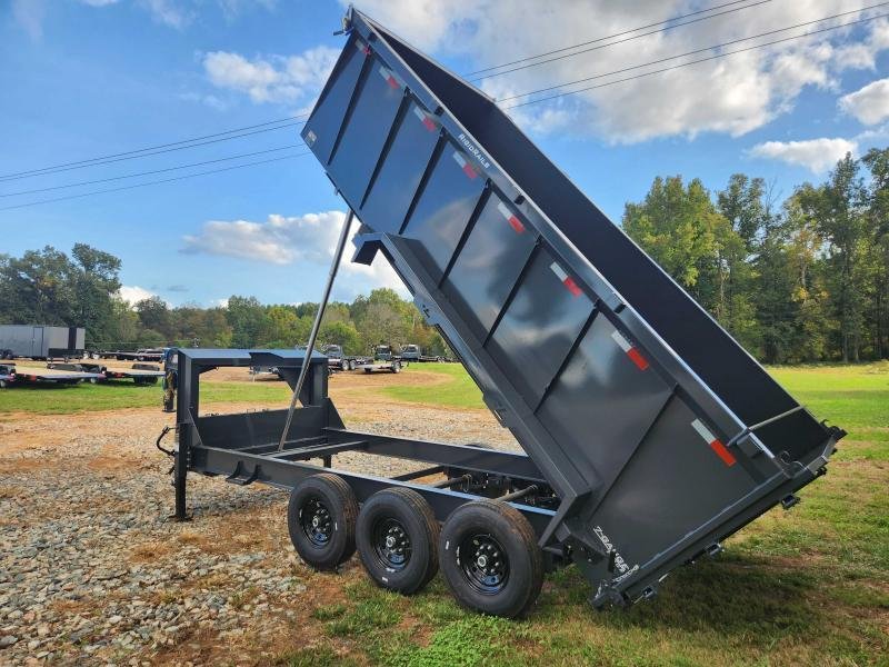2026 Lamar Trailers 7x16 21k Gooseneck Telescopic Dump w/ Wireless Remote, Solar Charger, 2 Batterie