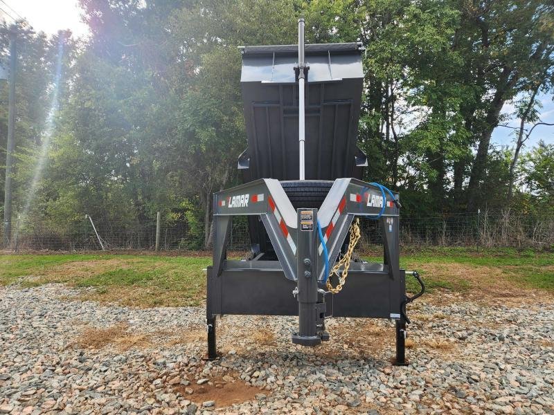2026 Lamar Trailers 7x16 21k Gooseneck Telescopic Dump w/ Wireless Remote, Solar Charger, 2 Batterie